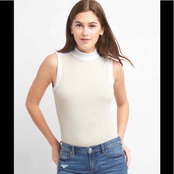 GAP Tops - Gap Softspun Sleeveless Mock Neck
